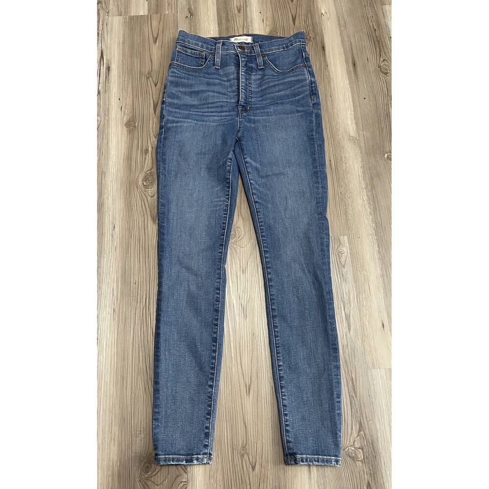 Madewell Womens Size 25 Medium Wash Denim 11" High Rise Skinny Blue Jeans